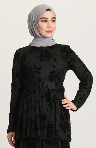 Habillé Hijab Noir 212121-01