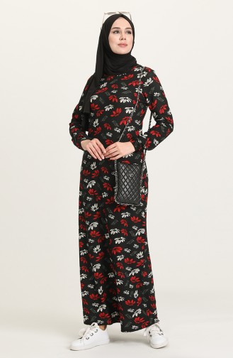 Red Hijab Dress 8896-04