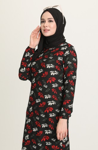 Red Hijab Dress 8896-04