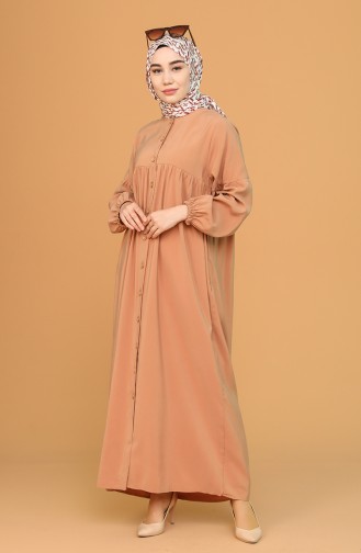 Caramel Hijab Dress 21Y8351-07
