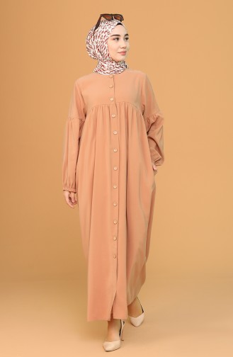 Caramel Hijab Dress 21Y8351-07