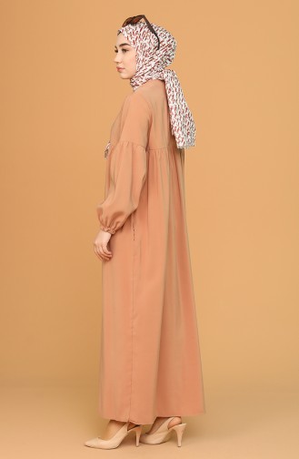 Caramel Hijab Dress 21Y8351-07