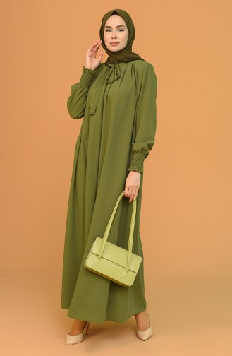 Abayas Vert khaki clair 1021-03