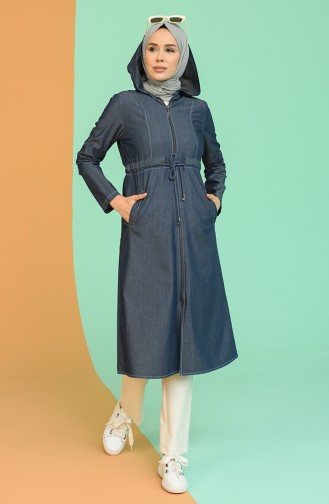 Beli Büzgülü Kot Kap 4063P-01 Koyu Lacivert