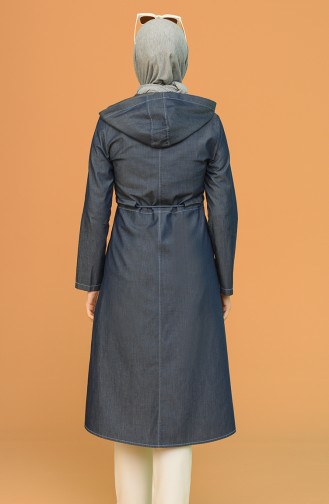 Beli Büzgülü Kot Kap 4063P-01 Koyu Lacivert