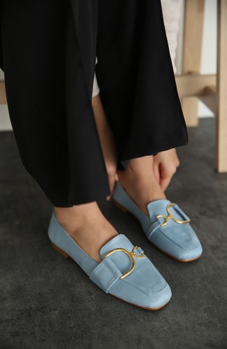 Blue Woman Flat Shoe 20610-05