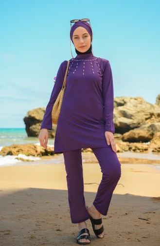 Purple Swimsuit Hijab 4305-02
