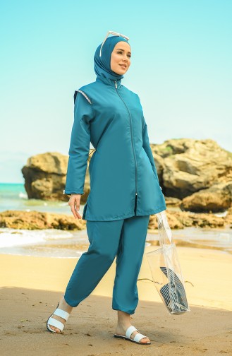 Petroleum Hijab Badeanzug 20164-03