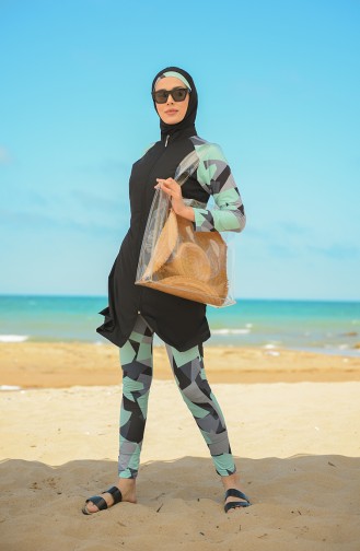 Black Swimsuit Hijab 21406-01