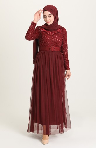 Indigo Hijab-Abendkleider 4060-04
