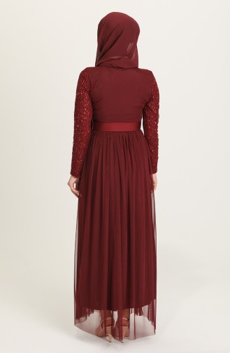 Indigo Hijab Evening Dress 4060-04