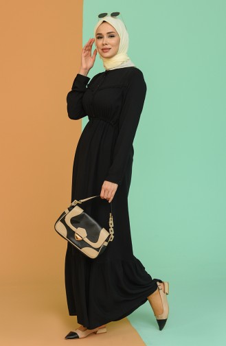 Black Hijab Dress 2166-01