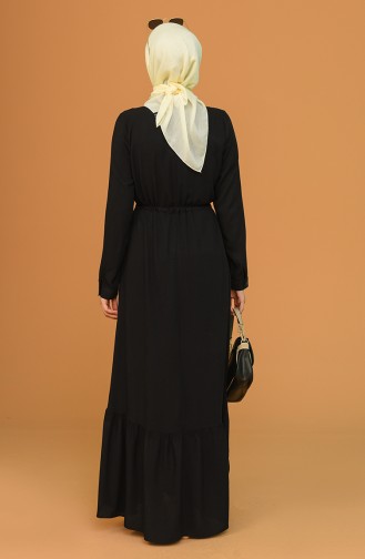 Black Hijab Dress 2166-01