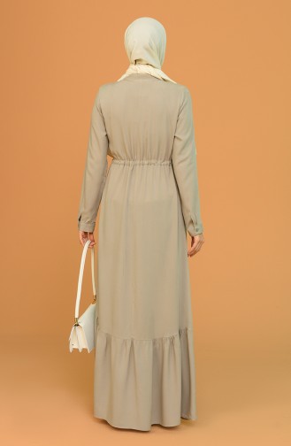 Gray Hijab Dress 2166-04