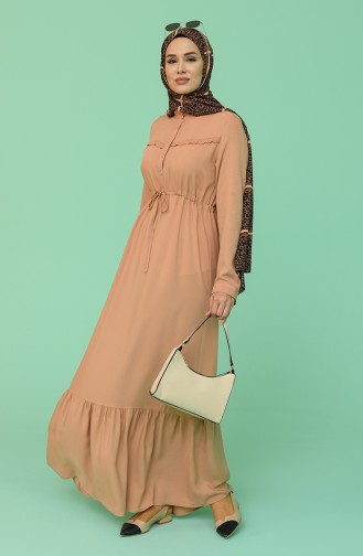 Robe Hijab Café au lait 2166-07