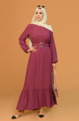 Dark Dusty Rose Hijab Dress 2186-03
