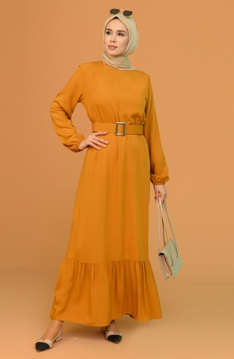 Cinnamon Color Hijab Dress 2186-05
