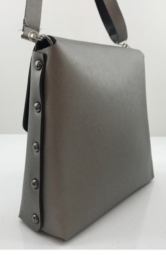 Silver Gray Shoulder Bag 001087.GUMUS