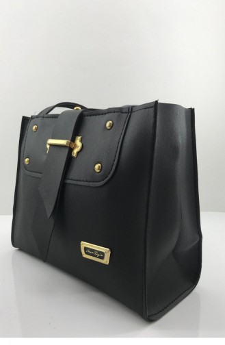 Kilit Detaylı Kol Çanta Bs 001093 Sıyah