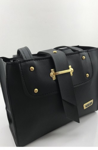 Kilit Detaylı Kol Çanta Bs 001093 Sıyah