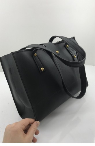 Kilit Detaylı Kol Çanta Bs 001093 Sıyah