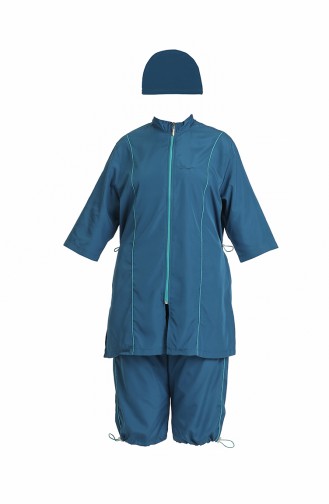 Oil Blue Swimsuit Hijab 212012-05
