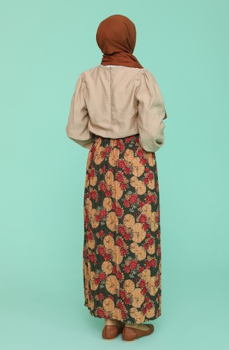 Khaki Skirt 2338-05