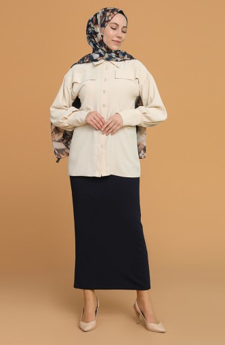 Navy Blue Skirt 5639-02