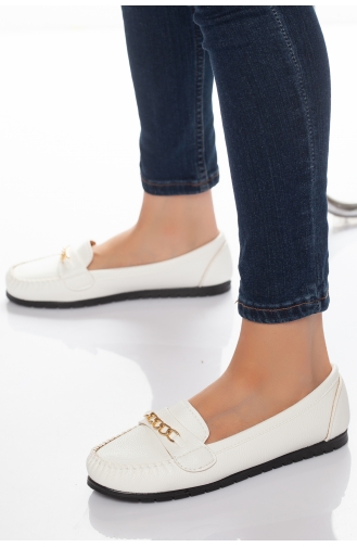 White Casual Shoes 12-01