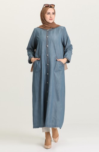 Jeansblau Abayas 0601-02