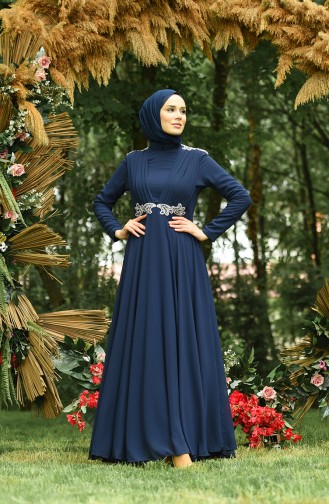 Habillé Hijab Bleu Marine 4212-07