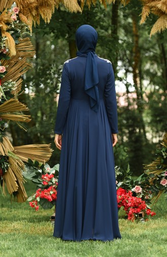 Habillé Hijab Bleu Marine 4212-07