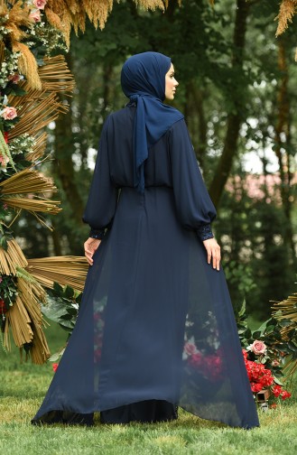 Pailletten Abendkleid 5230-03 Dunkelblau 5230-03