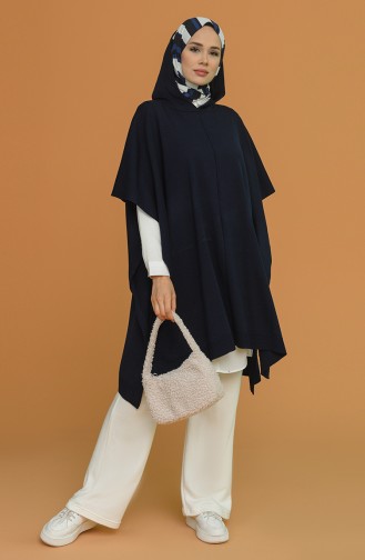 Navy Blue Poncho 4304-05