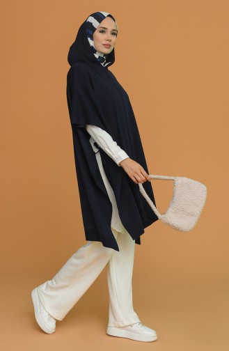 Navy Blue Poncho 4304-05