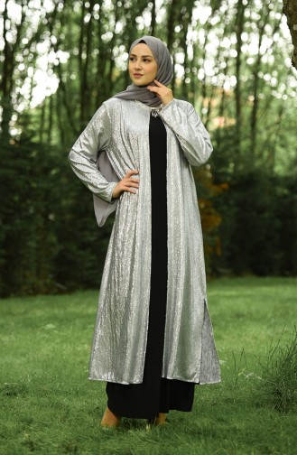 Schwarz Hijab-Abendkleider 1070-03