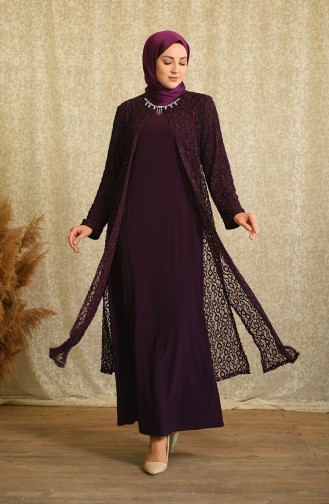 Lila Hijab-Abendkleider 4288-02