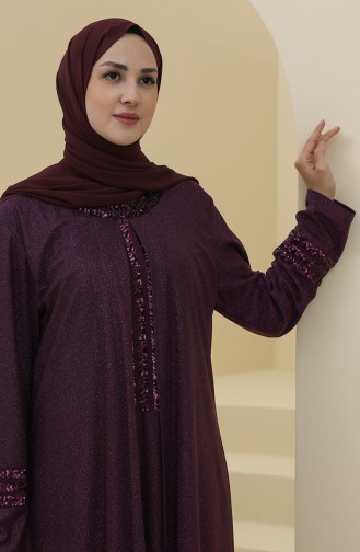 Zwetschge Hijab-Abendkleider 4290-02