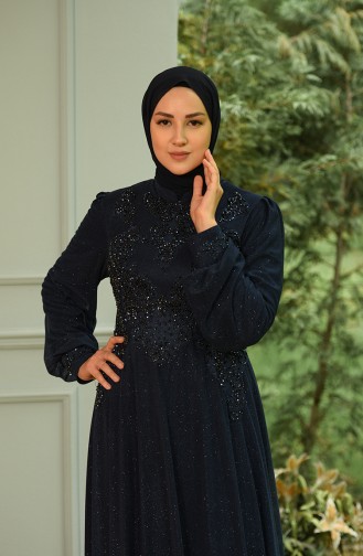 Habillé Hijab Bleu Marine 4295-04