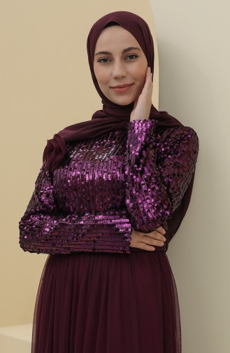 Lila Hijab-Abendkleider 212123-06