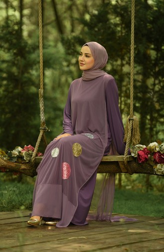 Habillé Hijab Pourpre 6338-03