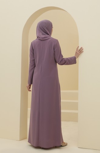 Robe Hijab Rose Pâle 1507-02