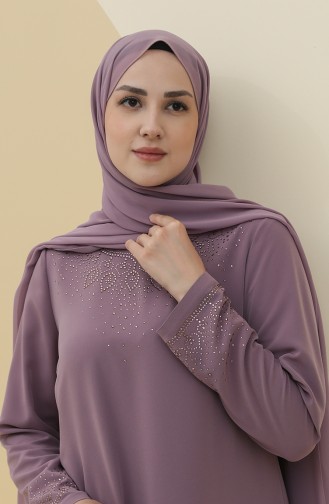 Beige-Rose Hijab Kleider 1507-02