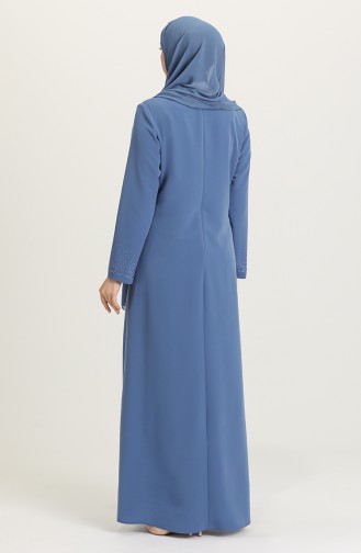 Indigo Hijab Dress 1507-03