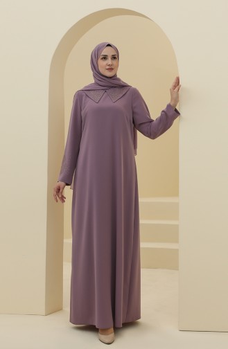Beige-Rose Hijab Kleider 1508-01