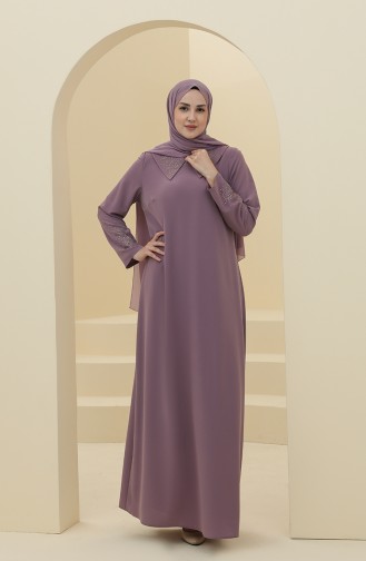 Dusty Rose Hijab Dress 1508-01