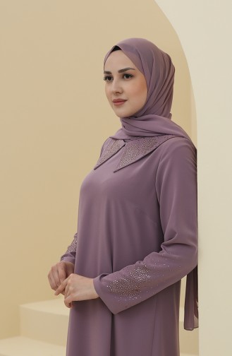 Beige-Rose Hijab Kleider 1508-01
