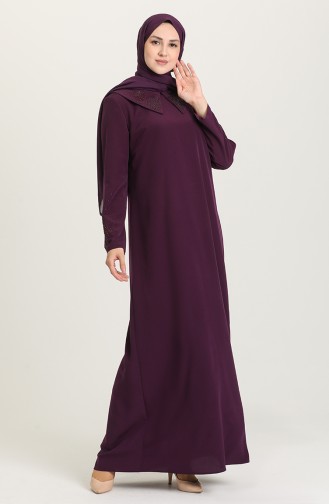 Lila Hijab Kleider 1508-02