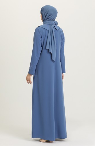 Indigo Hijab Dress 1508-03