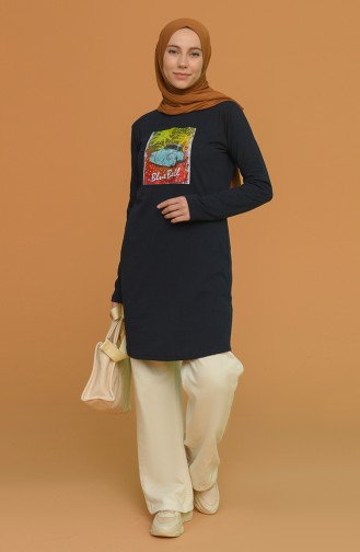 Navy Blue Tuniek 5072-03